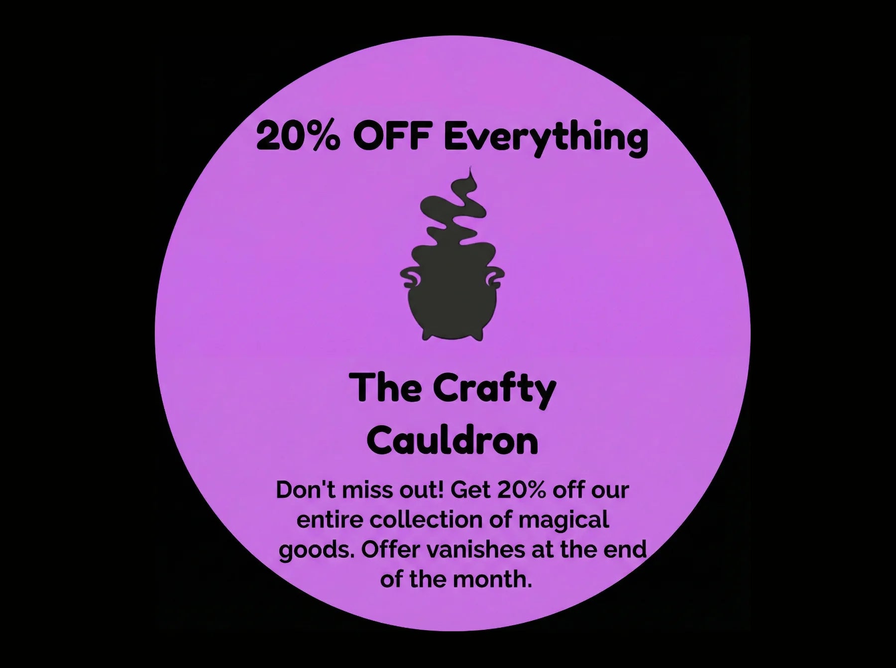 The Crafty Cauldron 20% Off Sale